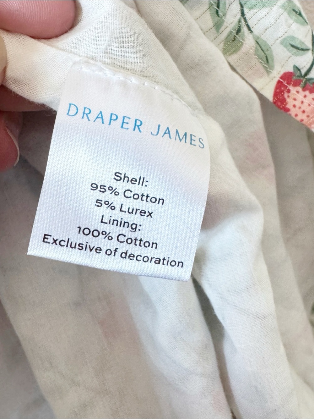 Draper JamesFloral Tie-Waist V-Neck Dress. Strawberry and floral print - Picture 6 of 10